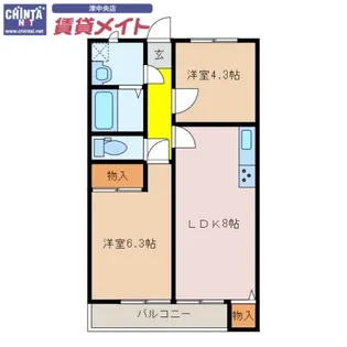 Mキューブ【2階】の間取り