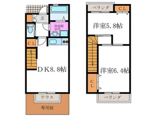 京都府京都市西京区山田平尾町【一戸建】の間取り