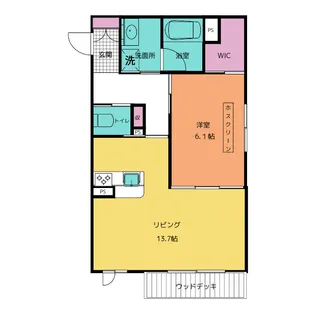 アトリエール東山【2階】の間取り