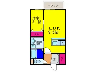 カーサ ビアンカ【2階】の間取り