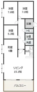 シーアイマンション中島丁【1階】の間取り