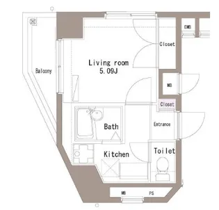 アルティザ五反田【3階】の間取り