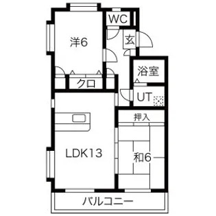ソレイユ東中島【1階】の間取り