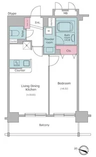 レジディア神田東【6階】の間取り