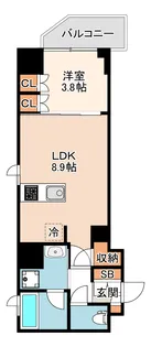 クレストコート堂島【2階】の間取り