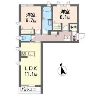シャーメゾン心和【2階】の間取り