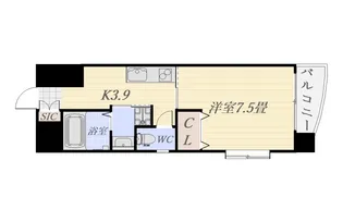 唐湊ヒルズ【4階】の間取り