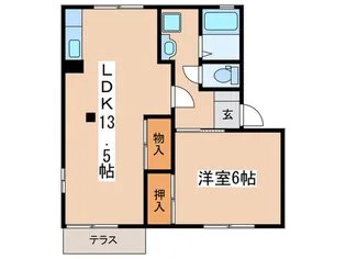 フレグランス大津【1階】の間取り