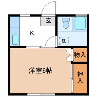 七五三第一ハイツ【2階】の間取り