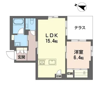シャーメゾンステージ横濱白楽【1階】の間取り