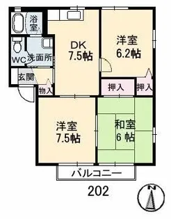 セントラルヴィレッジ B棟【2階】の間取り