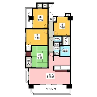 宝マンション名古屋駅南【11階】の間取り