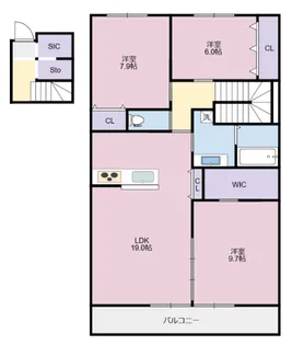 BONHEUR SHINHAMA【2階】の間取り