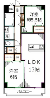 グリーンカース恋ヶ窪【1階】の間取り