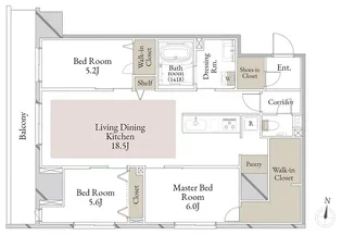 スカイテラス南大塚(完成済)【12階】の間取り