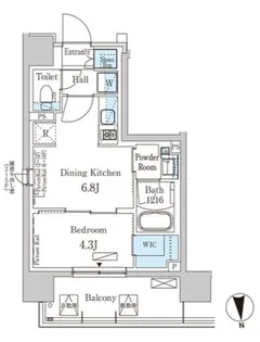 パークアクシス上野EAST【11階】の間取り