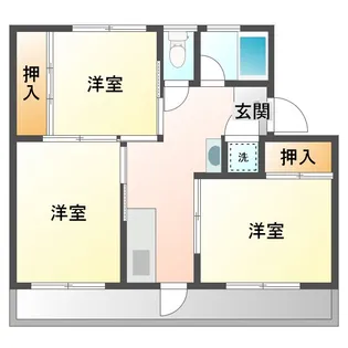 MORUハイツ B棟【2階】の間取り