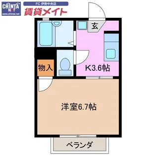 Myフォーブル西C棟【1階】の間取り