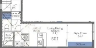 ラフォート森下【5階】の間取り