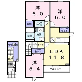アルドールI【2階】の間取り