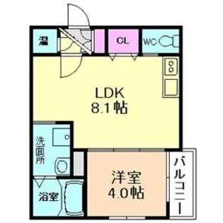 ローズガーデン矢田【2階】の間取り