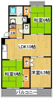 トリヴァンベール原木中山【3階】の間取り