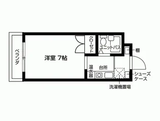 シャトー太秦【3階】の間取り