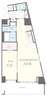 Monte H・K【5階】の間取り