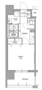 エンクレスト県庁前【6階】の間取り