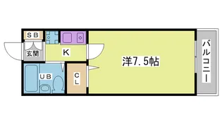 キャンパスヒルズ鈴蘭台【1階】の間取り