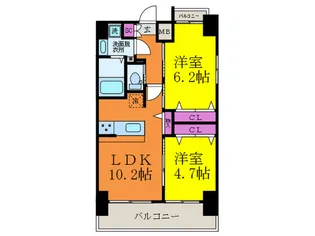 グラン・クローバー江坂垂水【5階】の間取り
