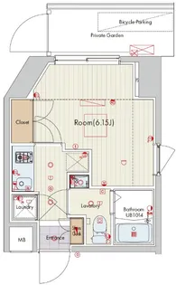 セリュークス横濱阪東橋【1階】の間取り