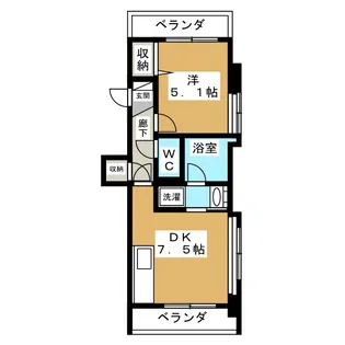 サングランデ【7階】の間取り