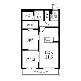 アーバンコート尾西【2階】の間取り