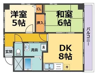 ウエストフィールド里中【1階】の間取り