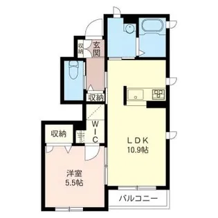 ウイングスクエアA【1階】の間取り