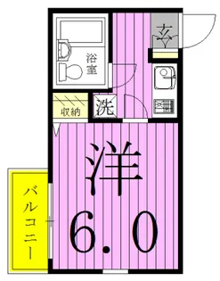 ジュネパレス新松戸第44【2階】の間取り