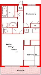 東急ドエルアルス上永谷【2階】の間取り