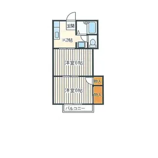 カーサベル【2階】の間取り