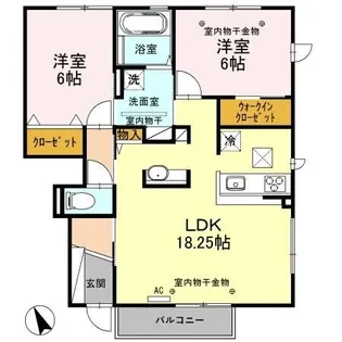 ローズ・A【1階】の間取り