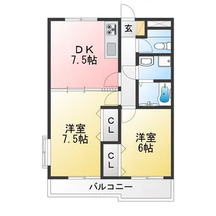 カーサ・ペルソナーレ【2階】の間取り