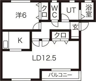 コーポ JKL K棟【2階】の間取り