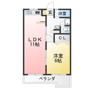 第2ロジィングス天野屋【7階】の間取り