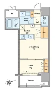 RJRプレシア吉塚駅前II【6階】の間取り