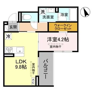 TORISIAS 東城南 B B【3階】の間取り