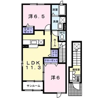 エクセランオ【2階】の間取り