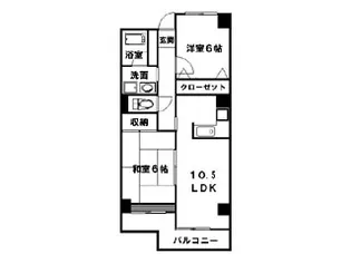 メゾンブランシュ【4階】の間取り