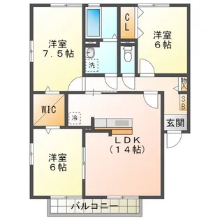 フェザート A【2階】の間取り