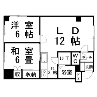 プレジデント城山【1階】の間取り