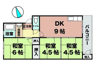 垂水農住5号棟【4階】の間取り